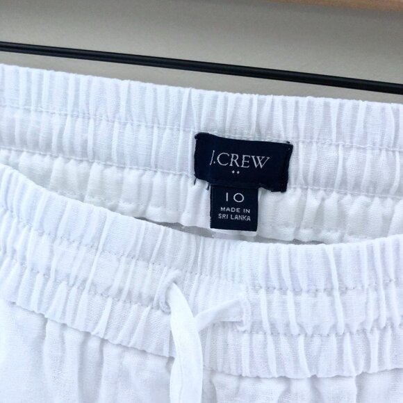 J.Crew Factory Linen-Cotton Blend Drawstring Pant - Picture 3 of 5